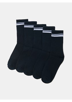 Sinsay - Prążkowane skarpetki 5 pack - granatowy ze sklepu Sinsay w kategorii Skarpetki męskie - zdjęcie 186764569