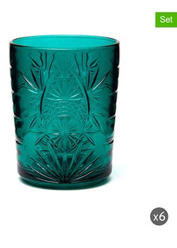 Trendy Kitchen by EXCÉLSA Szklanki (6 szt.) &quot;Color Tumbler&quot; w kolorze morskim - 350 ml ze sklepu Limango Polska w kategorii Naczynia - zdjęcie 186765629