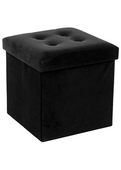 WellHome Puf w kolorze czarnym ze schowkiem - 38 x 38 x 38 cm ze sklepu Limango Polska w kategorii Pufy i siedziska - zdjęcie 186766279