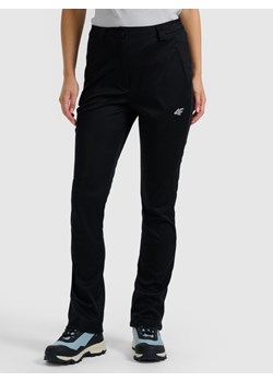 Damskie spodnie softshellowe 4F 4FRAW25TFTRF1236 - czarne ze sklepu Sportstylestory.com w kategorii Spodnie damskie - zdjęcie 186767316