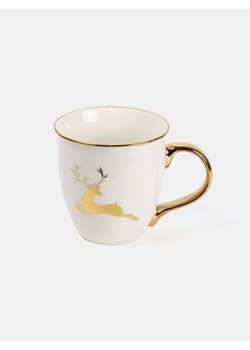 Sinsay - Ceramiczny kubek świąteczny z motywem jelenia i błyszczącymi detalami - złoty - id: 058GI-GLD - marki Sinsay - 186767786 Sinsay - Ceramiczny kubek świąteczny z motywem jelenia i błyszczącymi detalami - złoty ze sklepu Sinsay w kategorii Kubki - zdjęcie 186767786