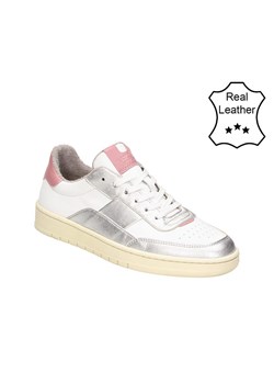 Bullboxer Skórzane sneakersy w kolorze srebrno-białym ze sklepu Limango Polska w kategorii Buty sportowe damskie - zdjęcie 186769605