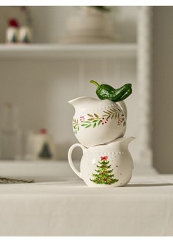Sinsay - Świąteczny dzbanek ceramiczny z moywem gałązek - biały ze sklepu Sinsay w kategorii Dzbanki i zaparzacze - zdjęcie 186773685