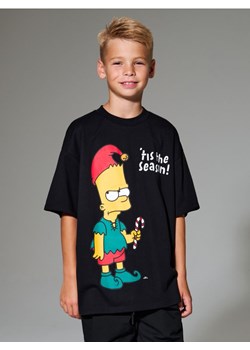 Sinsay - Bawełniana koszulka z nadrukiem The Simpsons - czarny - id: 720GJ-99X - marki Sinsay - 186773746 Sinsay - Bawełniana koszulka z nadrukiem The Simpsons - czarny ze sklepu Sinsay w kategorii T-shirty chłopięce - zdjęcie 186773746