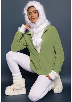 Zielony Casualowy Polar Dannira ze sklepu renee.pl w kategorii Bluzy damskie - zdjęcie 186775518