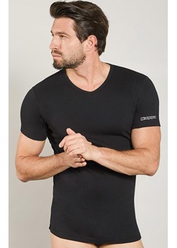 Kappa męski t-shirt z grubszej bawełny krótki rękaw czarny K1316, Kolor czarny, Rozmiar S, Kappa ze sklepu Primodo w kategorii T-shirty męskie - zdjęcie 186776775