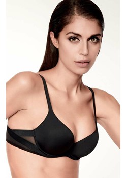 Biustonosz z bawełny organicznej usztywniany na fiszbinach czarny Plunge Extra Cotton Lormar, Kolor czarny, Rozmiar 70B, Lormar ze sklepu Primodo w kategorii Biustonosze - zdjęcie 186776788