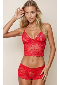 Czerwony koronkowy komplet bielizny Nina, Kolor czerwony, Rozmiar XS, DKaren ze sklepu Intymna w kategorii Komplety bielizny damskiej - zdjęcie 186776958