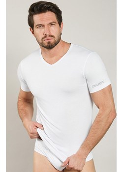 Kappa męski t-shirt z grubszej bawełny krótki rękaw biały K1316, Kolor biały, Rozmiar S, Kappa ze sklepu Intymna w kategorii Podkoszulki męskie - zdjęcie 186777189
