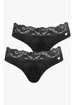 2-pack figi damskie bawełniane z koronkową talią czarne Viola, Kolor czarny, Rozmiar S, Pierre Cardin ze sklepu Intymna w kategorii Majtki damskie - zdjęcie 186777328
