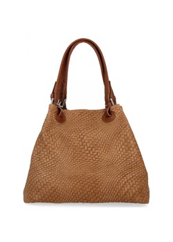 Modna Torebka Skórzana Shopper Bag 527 Ruda ze sklepu PaniTorbalska w kategorii Torby Shopper bag - zdjęcie 186778065
