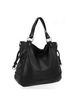 DUPLIKAT: Uniwersalna Torebka Damska XL firmy Hernan HB982 Czarna ze sklepu PaniTorbalska w kategorii Torby Shopper bag - zdjęcie 186778098