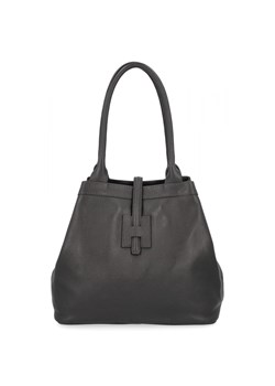 Elegancka Torebka Skórzana Shopper Bag 208S Szara ze sklepu PaniTorbalska w kategorii Torby Shopper bag - zdjęcie 186778176