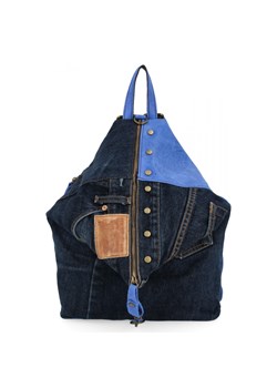 Modny Plecak Damski w Rozmiarze XL 5883 Kobaltowy/Jeansowy ze sklepu PaniTorbalska w kategorii Torby Shopper bag - zdjęcie 186778197
