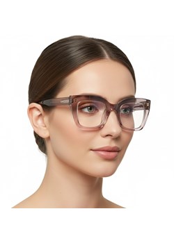 Damskie okulary zerówki z filtrem Blue Light STL286 szary/fiolet ze sklepu Stylion w kategorii Okulary zerówki damskie - zdjęcie 186778706