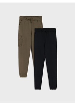 Sinsay - Spodnie cargo i jogger 2 pack - zielony ze sklepu Sinsay w kategorii Spodnie dziewczęce - zdjęcie 186780878