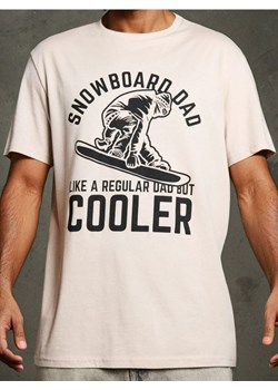 Sinsay - Koszulka z nadrukiem zimowym - beżowy ze sklepu Sinsay w kategorii T-shirty męskie - zdjęcie 186780986