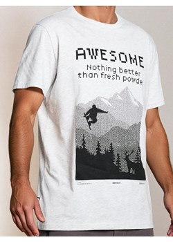 Sinsay - Koszulka z nadrukiem zimowym - szary ze sklepu Sinsay w kategorii T-shirty męskie - zdjęcie 186780987
