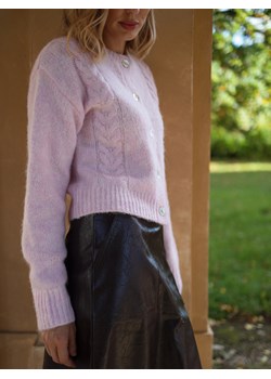 Reserved - Kardigan z ozdobnym splotem - różowy ze sklepu Reserved w kategorii Swetry damskie - zdjęcie 186781608