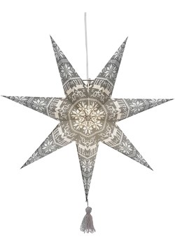 STAR Trading Papierowa gwiazdka w kolorze szaro-białym - Ø 60 cm - id: 3755816 - marki Star Trading - 186782396 STAR Trading Papierowa gwiazdka w kolorze szaro-białym - Ø 60 cm ze sklepu Limango Polska w kategorii Oświetlenie - zdjęcie 186782396