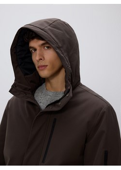 Reserved - Wodoodporna parka z kapturem - brązowy ze sklepu Reserved w kategorii Parki męskie - zdjęcie 186783559