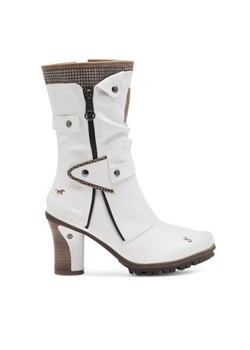 Mustang Botki 1141-606 Biały ze sklepu MODIVO w kategorii Kozaki damskie - zdjęcie 186784209