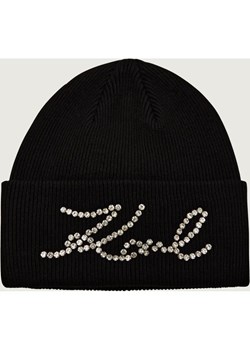 Karl Lagerfeld Czapka k/signature | z dodatkiem wełny i kaszmiru ze sklepu Gomez Fashion Store w kategorii Czapki zimowe damskie - zdjęcie 186784958