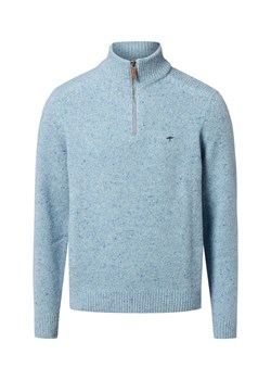 Fynch-Hatton Męski wełniany sweter z zawartością alpaki Mężczyźni Wełna jasnoniebieski marmurkowy ze sklepu vangraaf w kategorii Swetry męskie - zdjęcie 186785378