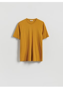 Reserved - T-shirt regular z wiskozą - bursztynowy - id: 509EX-18X - marki Reserved - 186785696 Reserved - T-shirt regular z wiskozą - bursztynowy ze sklepu Reserved w kategorii T-shirty męskie - zdjęcie 186785696