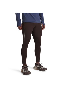 Męskie legginsy do biegania Under Armour UA Halo Run CW Tight - brązowe ze sklepu Sportstylestory.com w kategorii Spodnie męskie - zdjęcie 186786136