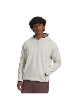 Męska bluza treningowa Under Armour Halo Cold Weather - beżowa ze sklepu Sportstylestory.com w kategorii Bluzy męskie - zdjęcie 186786165