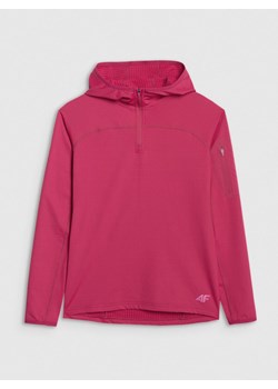 Damska bluza trekkingowa 4F 4FWAW25TFSWF591 - różowa ze sklepu Sportstylestory.com w kategorii Bluzy damskie - zdjęcie 186786195