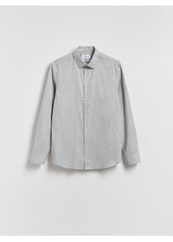 Reserved - Bawełniana koszula slim fit - jasnoszary ze sklepu Reserved w kategorii Koszule męskie - zdjęcie 186787839