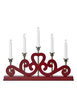 Marksljöd Lampa adwentowa &quot;Enerby&quot; w kolorze czerwonym - 47 x 35,5 cm ze sklepu Limango Polska w kategorii Dekoracje bożonarodzeniowe - zdjęcie 186789536