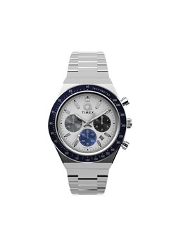 Zegarek Timex Q Timex® Chronograph TW2Y36200 Srebrny ze sklepu eobuwie.pl w kategorii Zegarki - zdjęcie 186793267