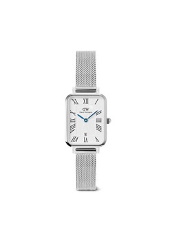 Zegarek Daniel Wellington Quadro Sterling Roman Numerals DW00100863 Srebrny ze sklepu eobuwie.pl w kategorii Zegarki - zdjęcie 186793295