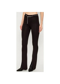 HUGO Spodnie z paskiem Noquetel | flare fit ze sklepu Gomez Fashion Store w kategorii Spodnie damskie - zdjęcie 186795155