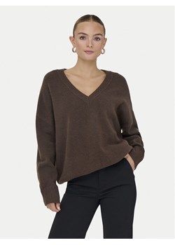 ONLY Sweter Mari 15360940 Brązowy Loose Fit ze sklepu MODIVO w kategorii Swetry damskie - zdjęcie 186795458