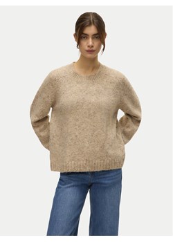 Vero Moda Sweter Ingrid 10331365 Beżowy Regular Fit ze sklepu MODIVO w kategorii Swetry damskie - zdjęcie 186795468