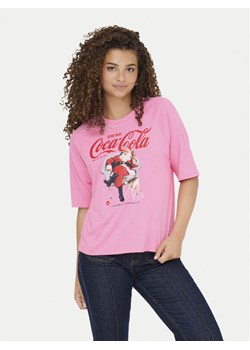 ONLY T-Shirt Coca Cola 15355794 Różowy Regular Fit ze sklepu MODIVO w kategorii Bluzki damskie - zdjęcie 186795497