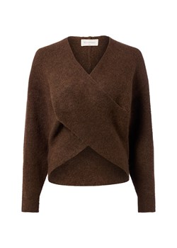Msch Copenhagen Sweter damski z zawartością alpaki - MSCHZinelle Kobiety czekoladowy jednolity ze sklepu vangraaf w kategorii Swetry damskie - zdjęcie 186796815