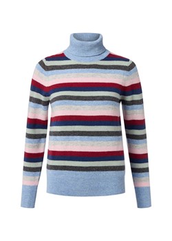 brookshire Damski wełniany sweter z golfem Kobiety Wełna jasnoniebieski w paski ze sklepu vangraaf w kategorii Swetry damskie - zdjęcie 186796816