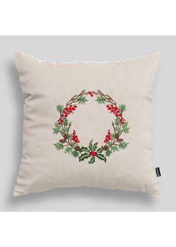 Poszewka na poduszkę Winter Wreath 43x43 cm ze sklepu dekoria.pl w kategorii Dekoracje bożonarodzeniowe - zdjęcie 186797009