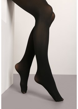 Czarne Ocieplane Rajstopy z Gładkim Wykończeniem Emalisa ze sklepu renee.pl w kategorii Rajstopy - zdjęcie 186797218