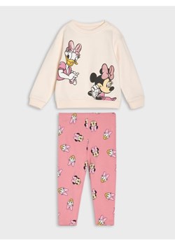 Sinsay - Komplet: bluza i legginsy Minnie Mouse - kremowy ze sklepu Sinsay w kategorii Komplety dziewczęce - zdjęcie 186799199