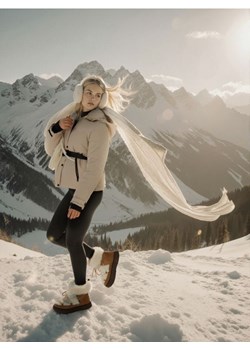 Sinsay - Kurtka puffer z kapturem - brązowy ze sklepu Sinsay w kategorii Kurtki damskie - zdjęcie 186799225