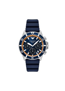 Zegarek Emporio Armani World Explorer AR11696 Granatowy ze sklepu eobuwie.pl w kategorii Zegarki - zdjęcie 186799405