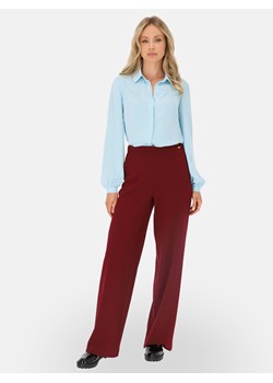 Bordowe spodnie damskie wide-leg L’AF Lorin ze sklepu Eye For Fashion w kategorii Spodnie damskie - zdjęcie 186802745