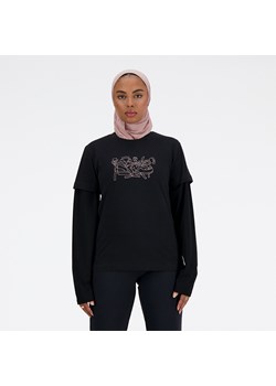 Koszulka damska New Balance WT41912BK – czarna ze sklepu New Balance Poland w kategorii Bluzki damskie - zdjęcie 186804197