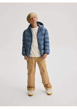 Reserved - Pikowana kurtka z kapturem - niebieski ze sklepu Reserved w kategorii Kurtki chłopięce - zdjęcie 186804469